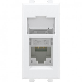 Компьютерная розетка RJ-45 DKC "AVANTI" модульная, кат.6 "Белое облако"
