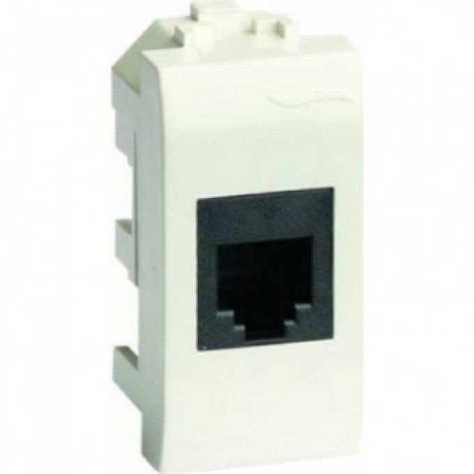 Компьютерная розетка RJ45 DKC BRAVA кат.5e экран., 8P8C, белая, 1мод 76457B Компьютерная розетка RJ45 DKC BRAVA кат.5e экран., 8P8C, белая, 1мод 76457B
