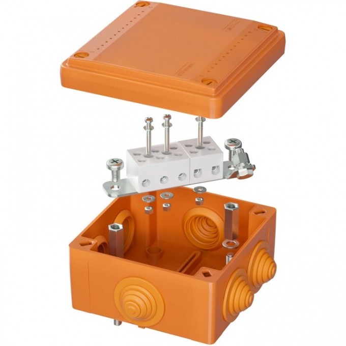 Коробка пластиковая DKC FS с кабельными вводами и клеммниками, IP55, 100х100х50 мм, 5р, 450V, 20A, 10 мм2 FSB11510 Коробка пластиковая DKC FS с кабельными вводами и клеммниками, IP55, 100х100х50 мм, 5р, 450V, 20A, 10 мм2 FSB11510