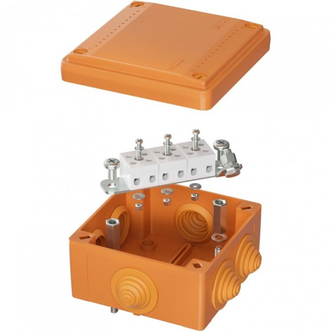 Коробка пластиковая DKC FS с кабельными вводами и клеммниками, IP55,100х100х50 мм, 5р, 450V, 10A, 6 мм2 FSB11506 Коробка пластиковая DKC FS с кабельными вводами и клеммниками, IP55,100х100х50 мм, 5р, 450V, 10A, 6 мм2 FSB11506