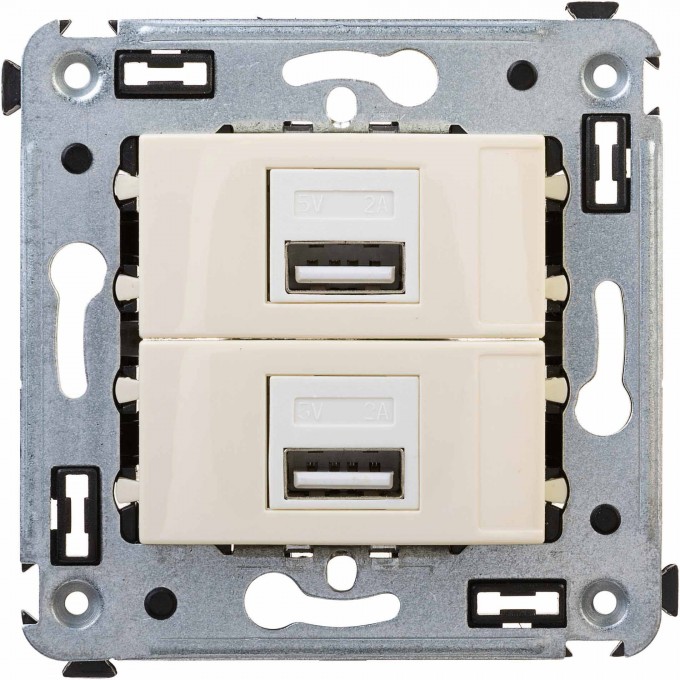 Зарядное устройство USB DKC в стену, "Avanti", "Ванильная дымка" 4405543 Зарядное устройство USB DKC в стену, "Avanti", "Ванильная дымка" 4405543
